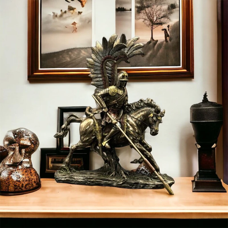 Ekskluzywna rzeźba polski Husarz 32 cm, Veronese WU74521A4
