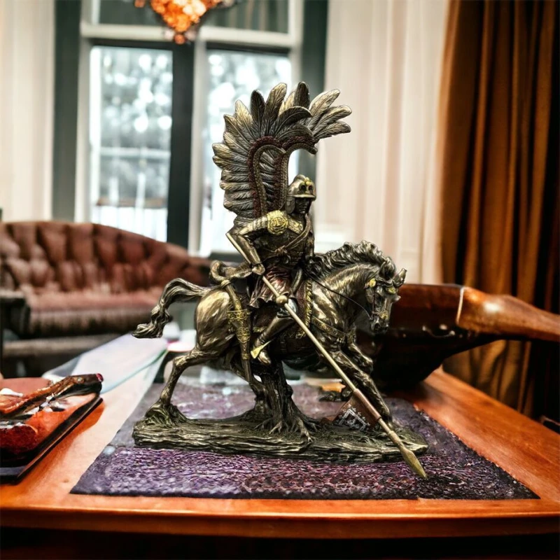 Ekskluzywna rzeźba polski Husarz 32 cm, Veronese WU74521A4