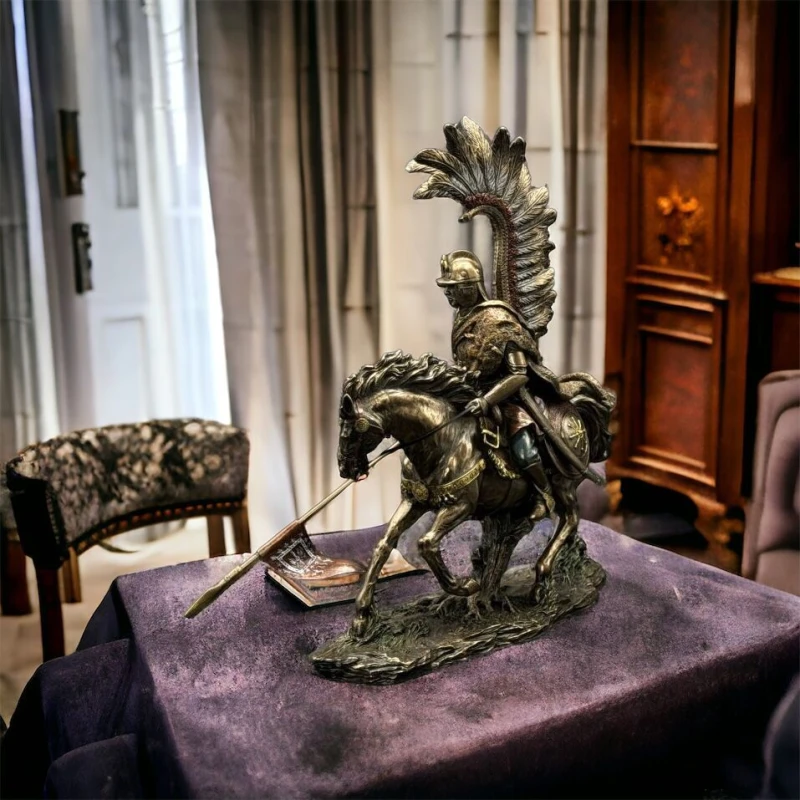 Ekskluzywna rzeźba polski Husarz 32 cm, Veronese WU74521A4