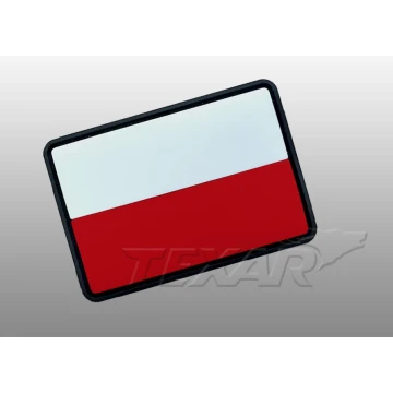 Emblemat na ramię Flaga PL PVC na rzep Texar na bluzę mundurową