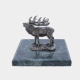Figurka mosiężna Byk - Jeleń prezent dla myśliwego Makama