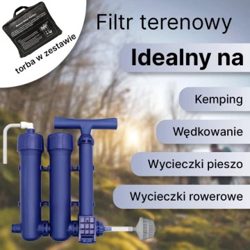 Filtr wody terenowy, awaryjny ręczna pompka Amii RL-W20 PP/UF III stopnie