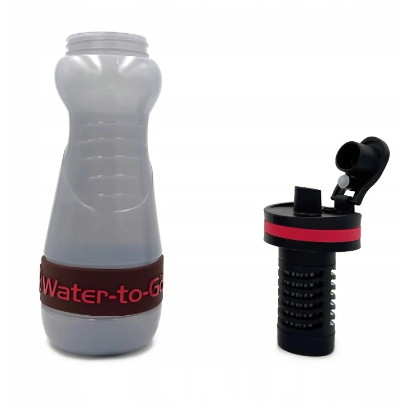 Filtrująca Butelka WTG 55CL SugarCane Henna Water-to-Go 550 ml black/red bidon z filtrem