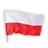 Flaga Polski 112x70 cm - z drzewcem 1,5 mb