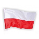 Flaga Polski 112x70 cm z tunelem na drążek