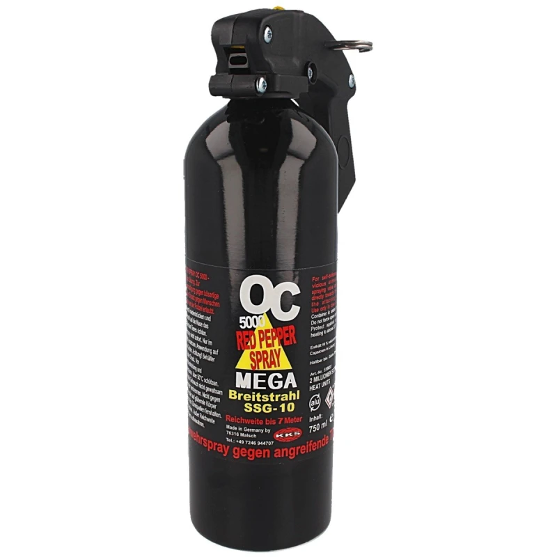 Gaz pieprzowy KKS OC 5000 Gel 750 ml dysza HJF 510051-BLK gaśnica