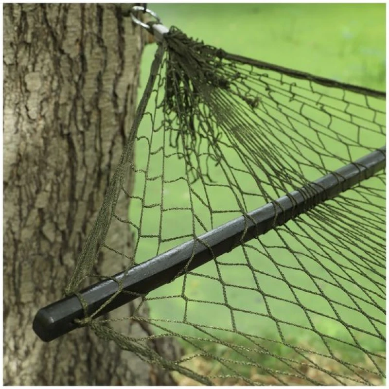 Hamak survivalowy - z drewnianymi poprzeczkami