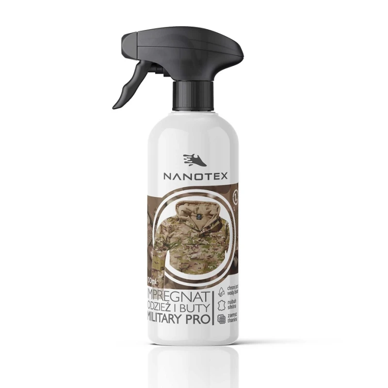 Impregnat przeciwdeszczowy Nanotex MILITARY PRO 750 ml do odzieży, butów, namiotów