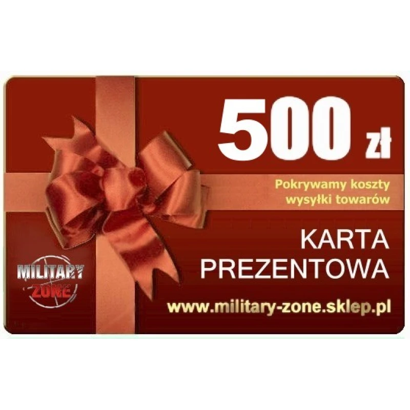 Karta Podarunkowa na prezent 500 zł - Gratis wysyłka towaru