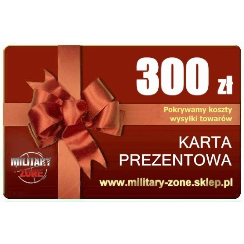 Karta Podarunkowa na prezent 300 zł - Gratis wysyłka towaru