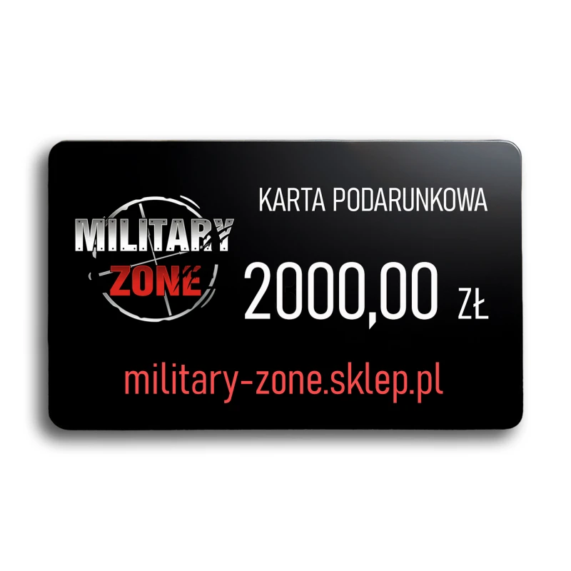 Karta Podarunkowa MILITARY ZONE bon na prezent 2000 zł - Gratis wysyłka towaru