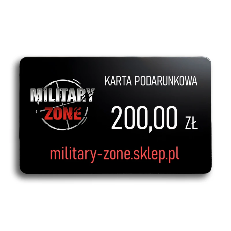 Karta Podarunkowa MILITARY ZONE bon na prezent 200 zł