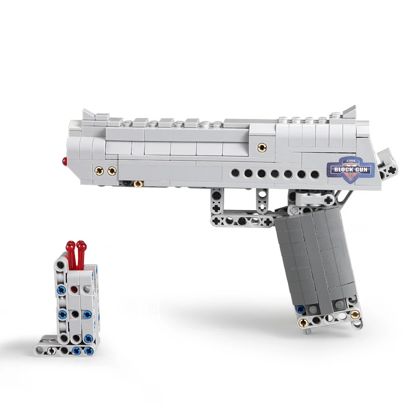 Klocki konstrukcujne CaDA Pistolet strzelający 5 naboi Desert Falcon C81007W