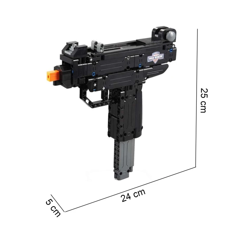 Klocki konstrukcyjne CaDA pistolet maszynowy Micro UZI strzelający + amunicja C81008W