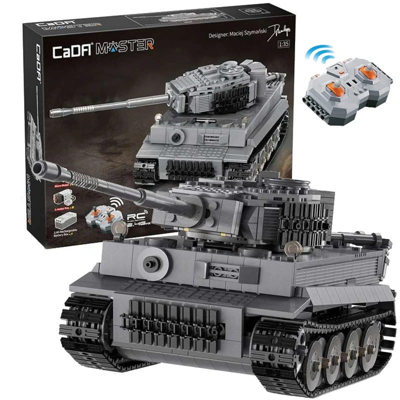 Klocki konstrukcyjne CaDA Pojazd militarny Tygrys Tiger RC 925 el. C61071W