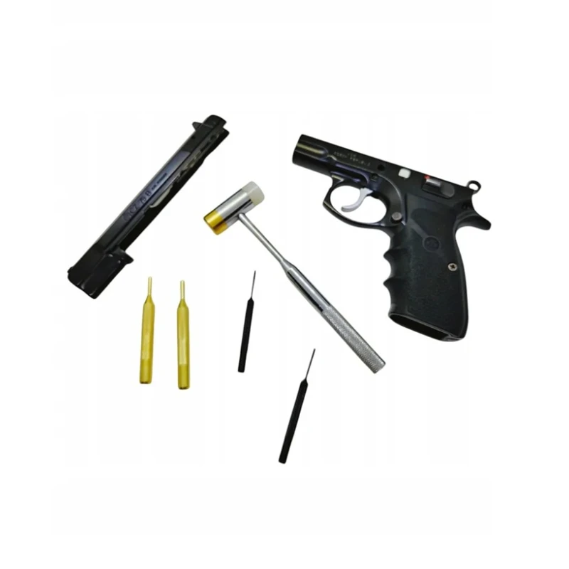 Komplet narzędzi rusznikarskich do rozbierania broni młotek + wbijaki + bity Celna