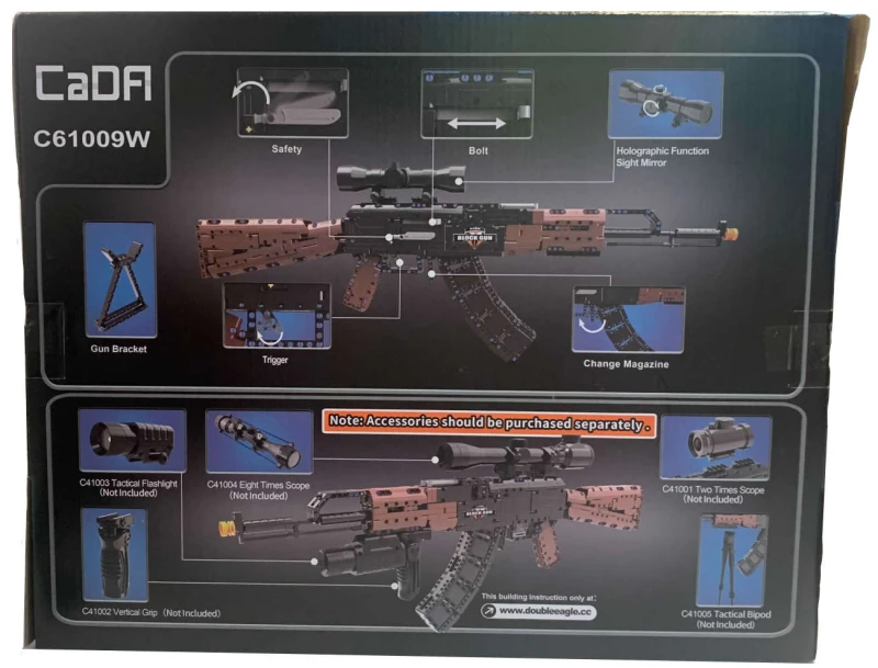 konstrukcyjne CaDA karabin AK-47 Kalashnikov realistyczny Assault Rifle 738 elementów C61009W