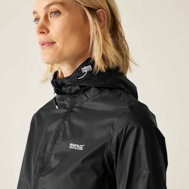 Damska kurtka wiosenna Regatta kieszonkowa Pack It III Czarna RWW305