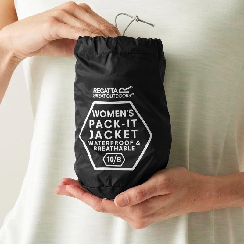 Damska kurtka wiosenna Regatta kieszonkowa Pack It III Czarna RWW305