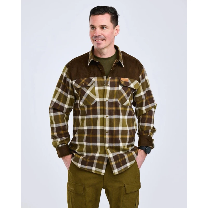 Koszula z membraną Pinewood Douglas 9436-773 zielona z bielą