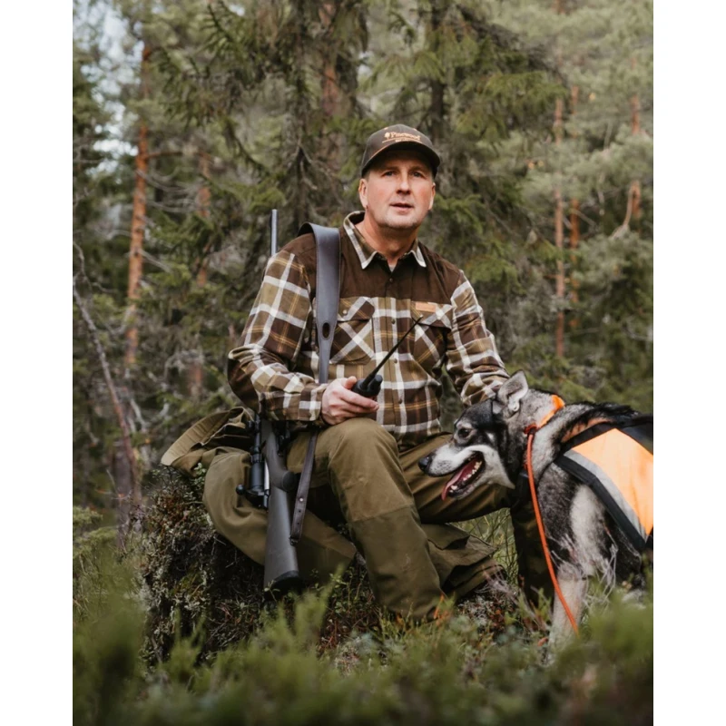 Koszula z membraną Pinewood Douglas 9436-773 zielona z bielą