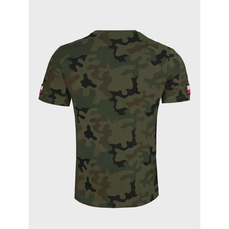 Koszulka męska bawełniana T-Shirt z naszywkami flagi PL WZ.93 Dominator