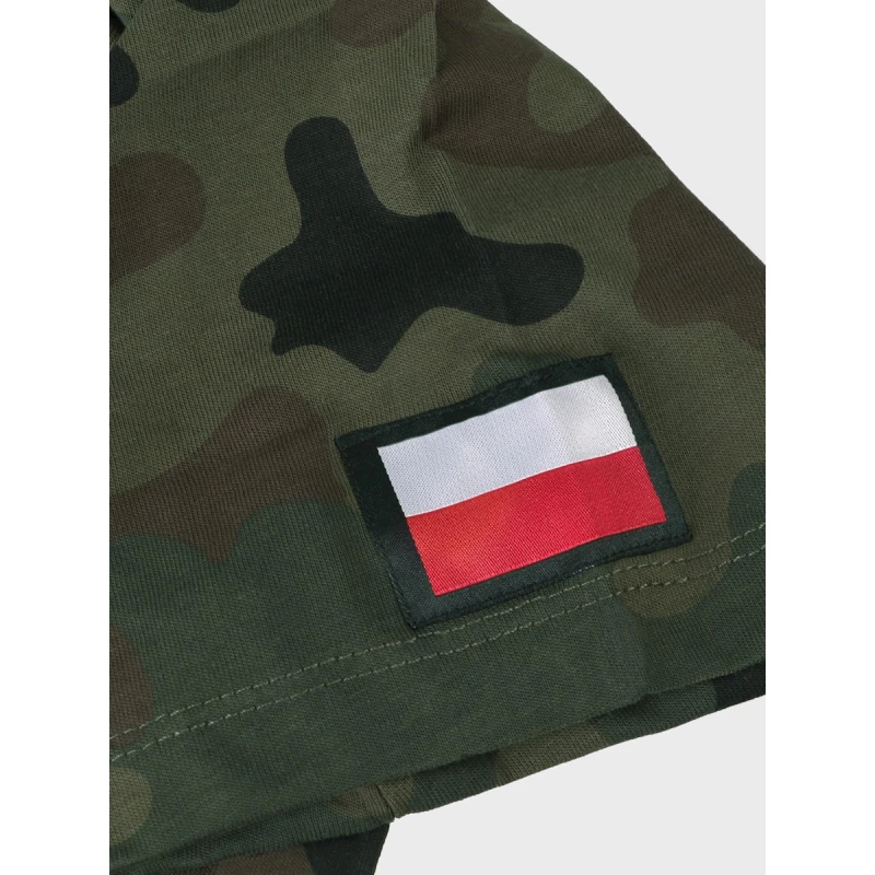 Koszulka męska bawełniana T-Shirt z naszywkami flagi PL WZ.93 Dominator