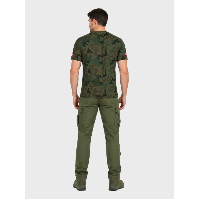 Koszulka męska bawełniana T-Shirt z naszywkami flagi PL WZ.93 Dominator