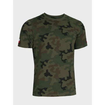 Koszulka męska bawełniana T-Shirt z naszywkami flagi PL WZ.93 Dominator