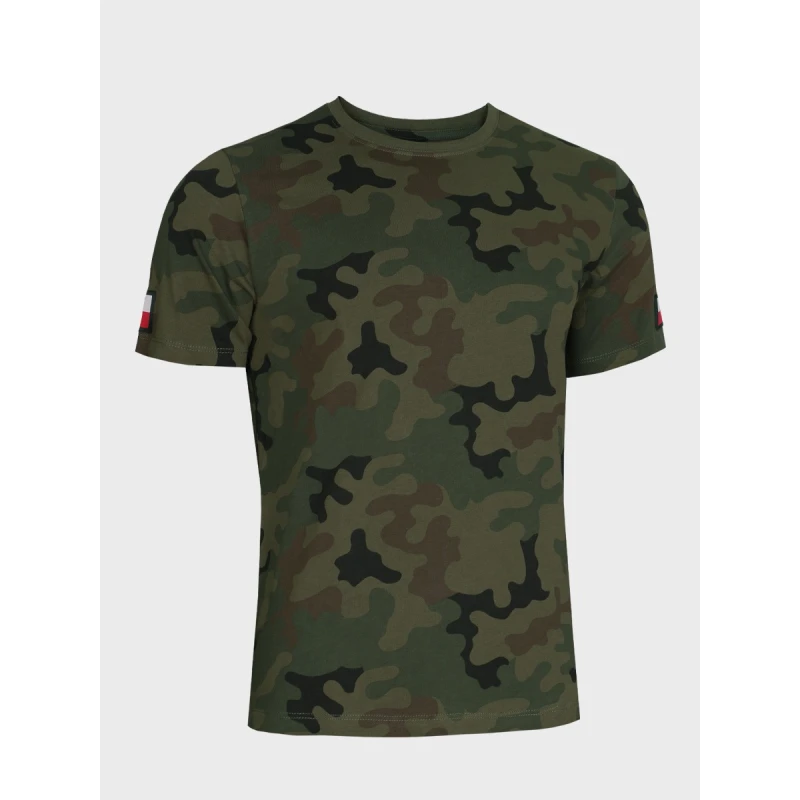 Koszulka męska bawełniana T-Shirt z naszywkami flagi PL WZ.93 Dominator