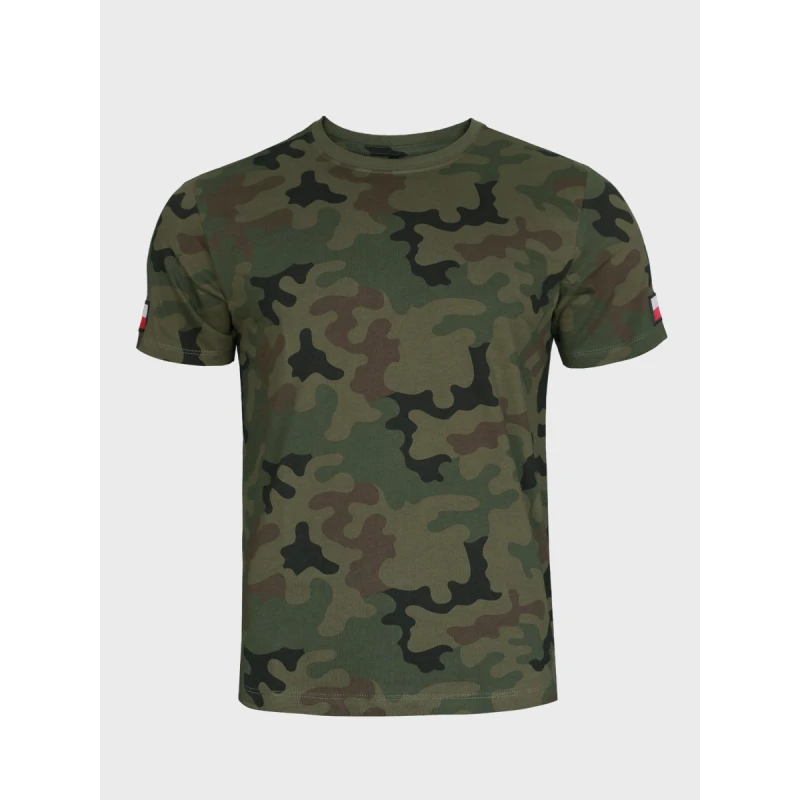 Koszulka męska bawełniana T-Shirt z naszywkami flagi PL WZ.93 Dominator