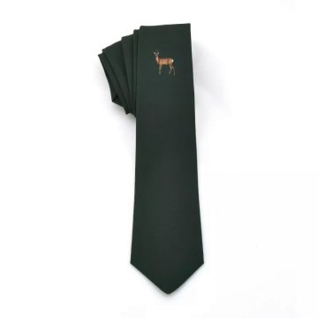 Krawat myśliwski kozioł zielony K06 z kozłem