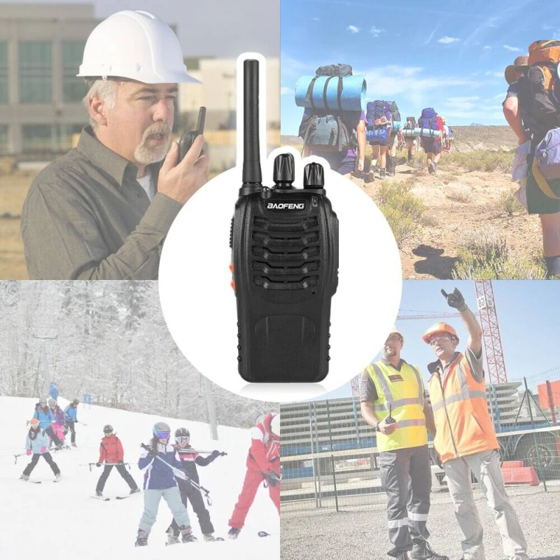 Krótkofalówka Baofeng PMR - 2 szt. w komplecie ze słuchawkami, walkie talkie