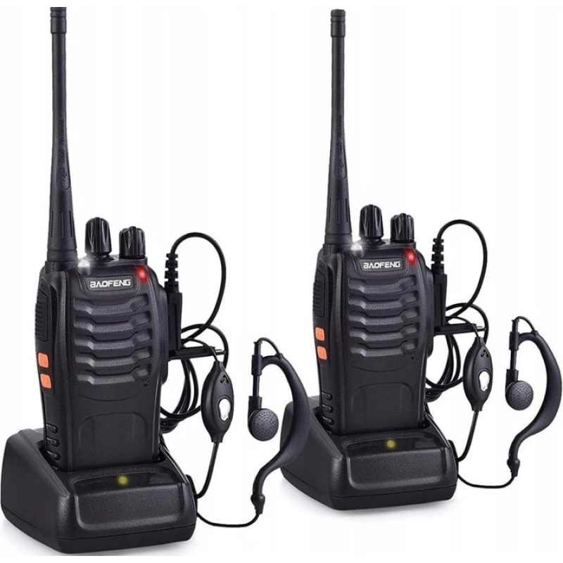 Krótkofalówka Baofeng PMR - 2 szt. w komplecie ze słuchawkami, walkie talkie