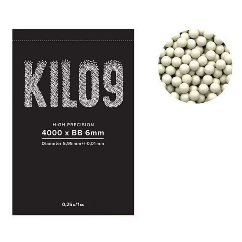 Kulki do ASG 0,25 g 4000 szt. KILO9 1 kg polerowane