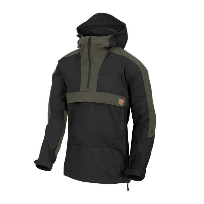 Kurtka Anorak Helikon Woodsman - czarna / taiga green