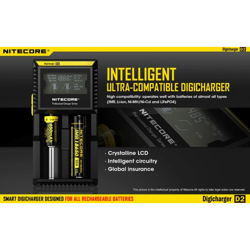 NITECORE Digicharger D2 Ładowarka mikroprocesorowa