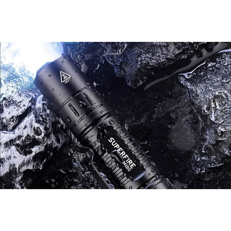 Latarka akumulatorowa Superfire MI80-S, 300 lm, 3 W, 5 trybów, 100 m