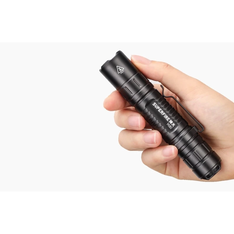 Latarka akumulatorowa Superfire MI80-S, 300 lm, 3 W, 5 trybów, 100 m