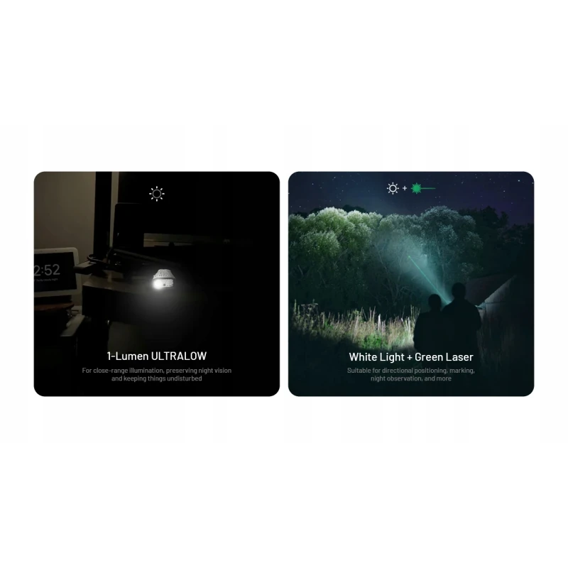 Latarka Nitecore EDC17 1500 lm, ultrafiolet, zielony laser kl.1 USB-C