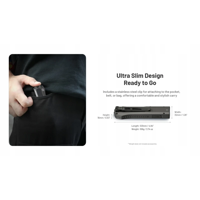 Latarka Nitecore EDC17 1500 lm, ultrafiolet, zielony laser kl.1 USB-C