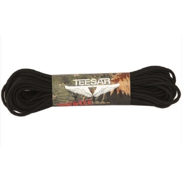 Linka PARACORD czarna survivalowa 15,24m Teesar