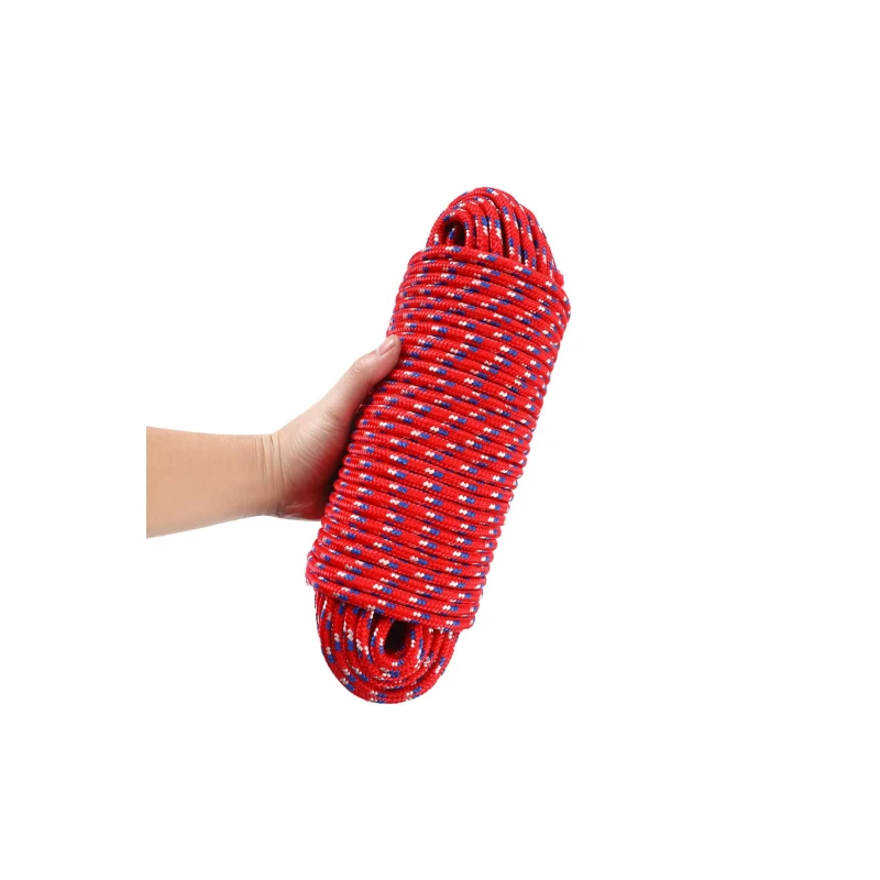 Linka pleciona 8 mm x 50 m KD11023 czerwona