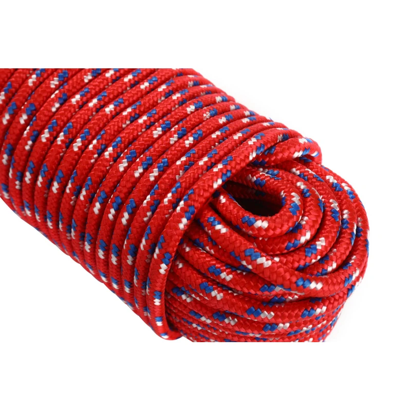 Linka pleciona 8 mm x 50 m KD11023 czerwona