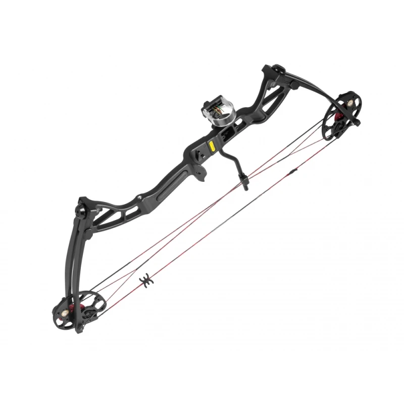 Łuk czarny bloczkowy Poe Lang Rex Quad EK 15-55 lbs z celownikiem