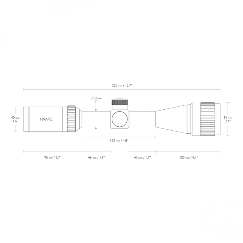 Luneta celownicza Hawke Vantage 1" 3-9x40 AO Mil Dot