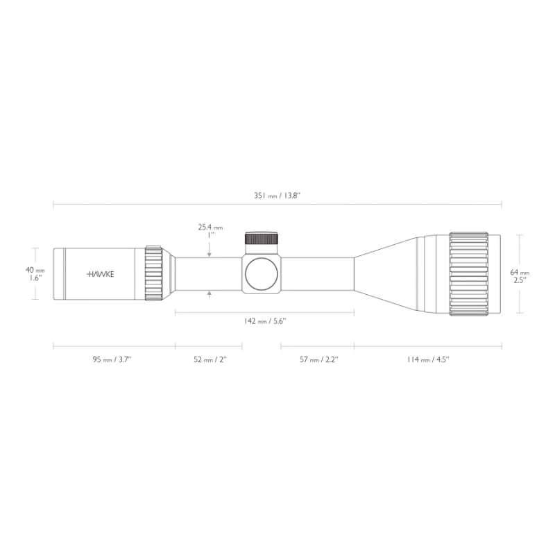 Luneta celownicza Hawke Vantage 1" 3-9x50 AO Mil Dot