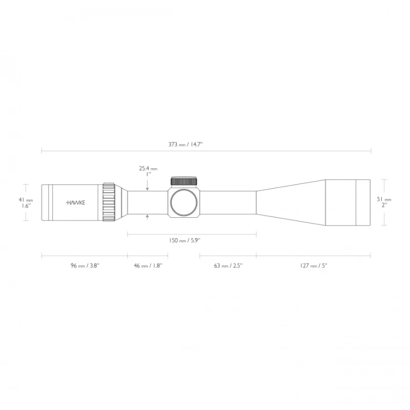 Luneta celownicza Hawke Vantage 1" 6-24x44 SF Half Mil Dot