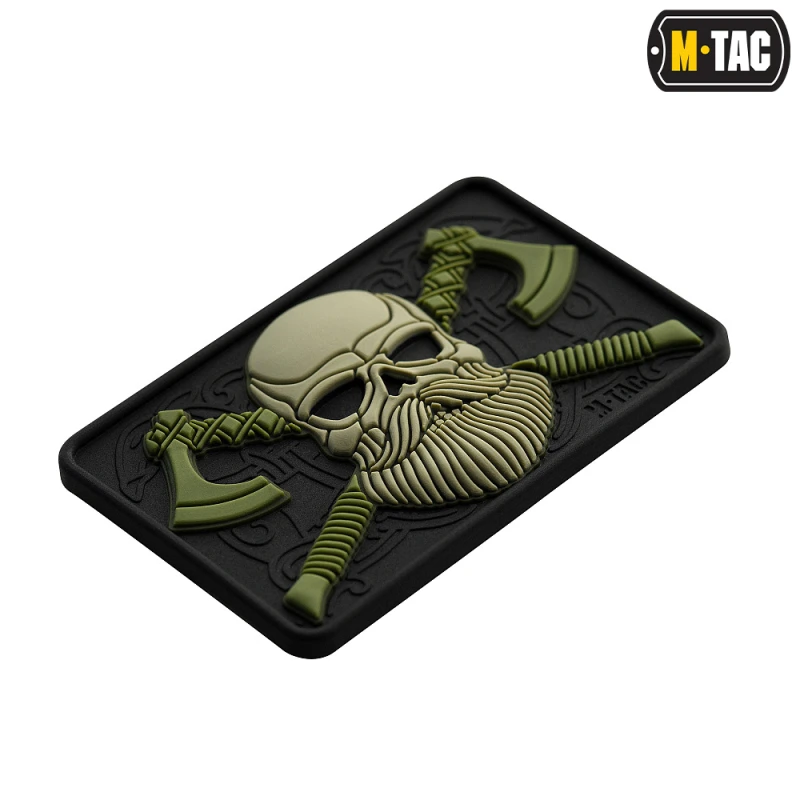 M-Tac naszywka Bearded Skull 3D PVC olive emblemat