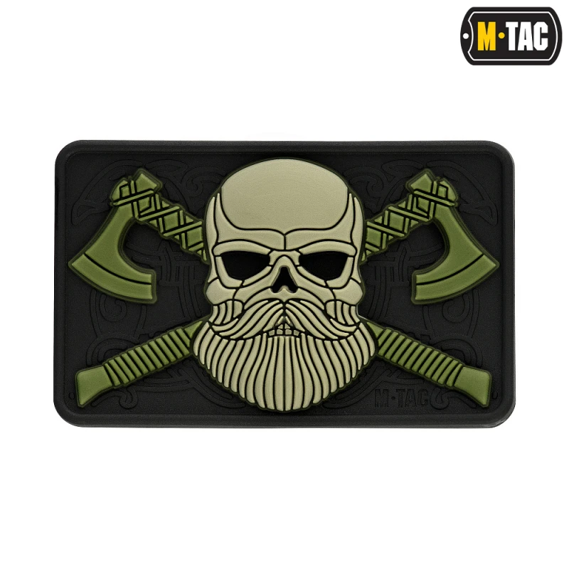 M-Tac naszywka Bearded Skull 3D PVC olive emblemat